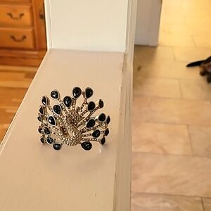 Vintage Rhinestone Peacock Bracelet